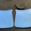 2 bavettes bleu clair marque VW pour mobylette